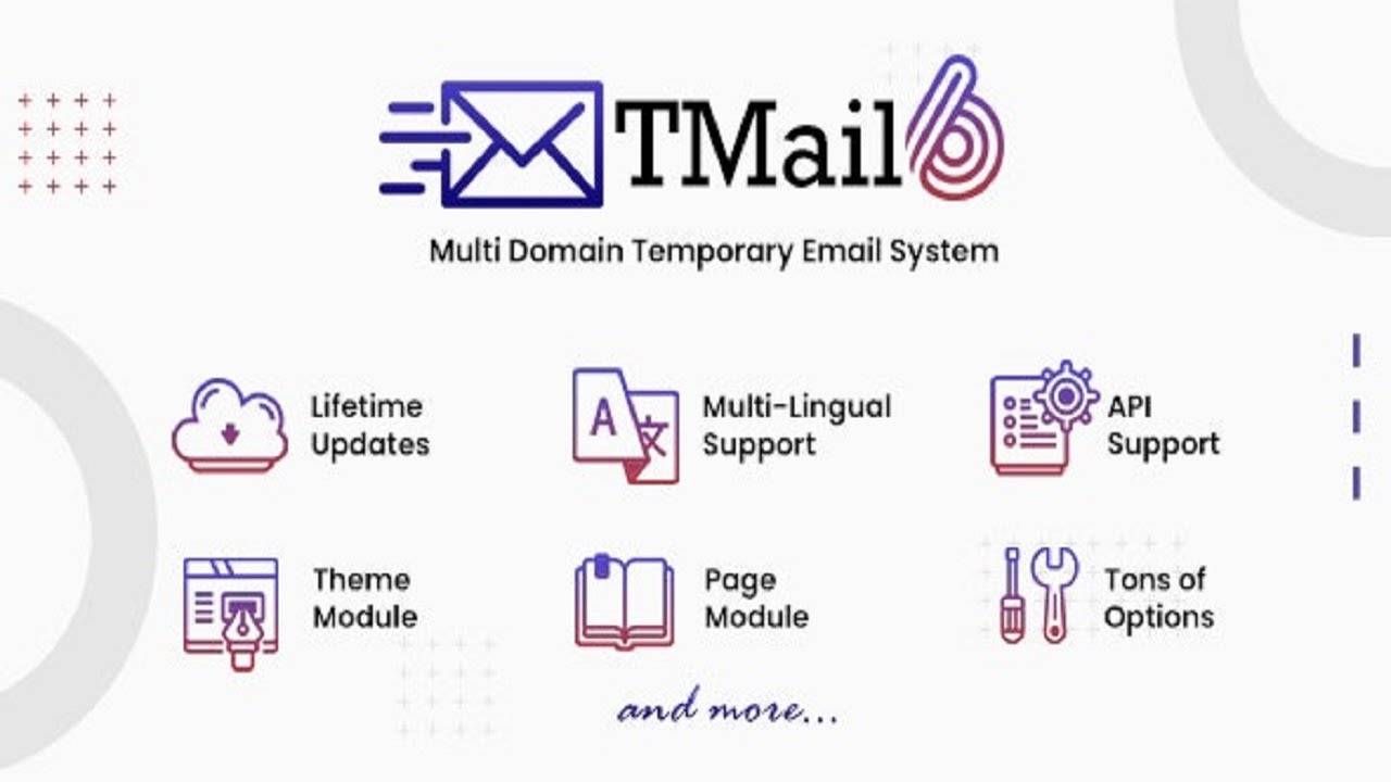 TMail – Multi Domain Temporary Email System v7.6.2 (Updated) | PHP Script