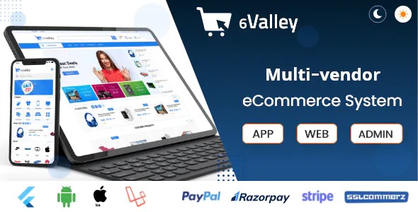 6valley Multi-Vendor E-commerce v14.3.1 Complete eCommerce Mobile App, Web and Admin Panel | Php & Mobile (Updated)