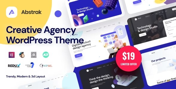 Abstrak v1.4.6  – Creative Agency WordPress Theme Download