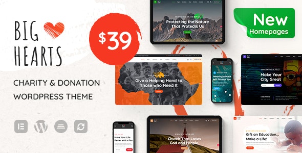 BigHearts v3.0.0 – Charity & Donation WordPress Theme (Updated)