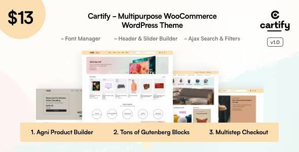 Cartify – WooCommerce Gutenberg WordPress Theme Download