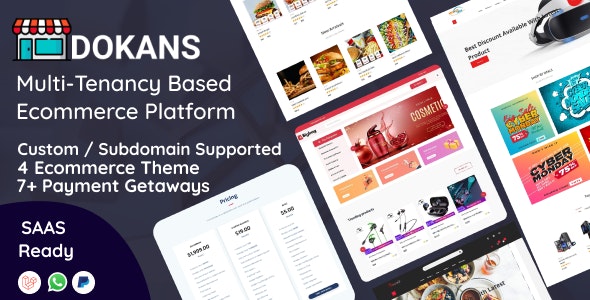 DOKANS v3.9.2 – Multitenancy Based Ecommerce Platform (SAAS) Nulled