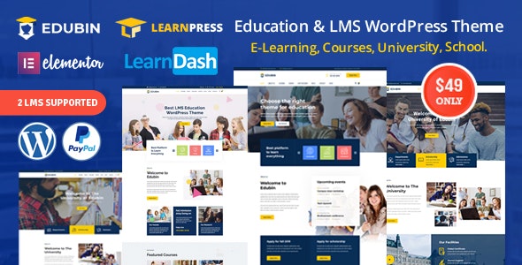 Edubin v8.14.25 Education LMS WordPress Theme (Updated)