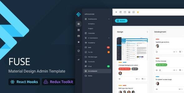 Fuse v8.3.0 React Admin Template Redux Toolkit Material Design React Hooks Download | React