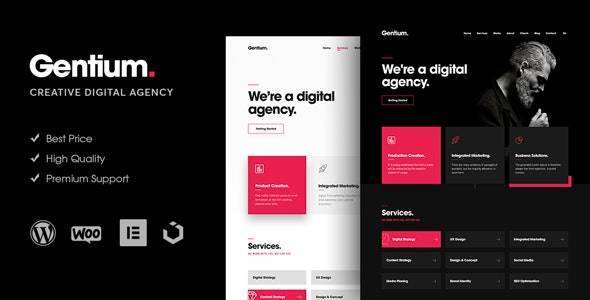 Gentium – Creative Digital Agency v1.2.3 | WordPress Theme