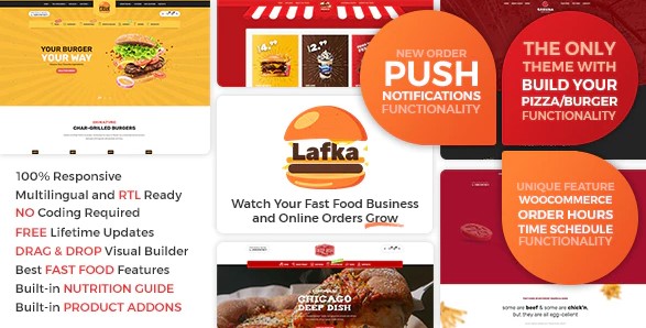 Lafka v4.5.1 – WooCommerce Theme for Burger Pizza Fast Food Delivery & Restaurant Download