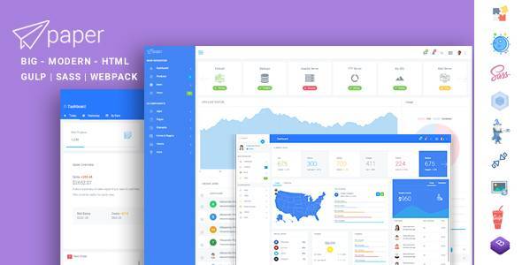 Paper Panel Bootstrap 4 Admin Dashboard Template – v.1.0.9 | Html Template