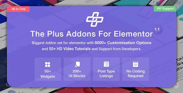 The Plus – Addon for Elementor Page Builder WP Plugin v5.3.6 (Updated) | WordPress Plugin