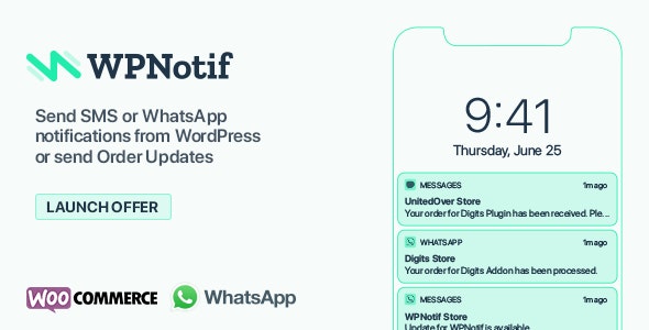 WPNotif v2.9.3 – WordPress SMS and WhatsApp Notifications Download (Updated)