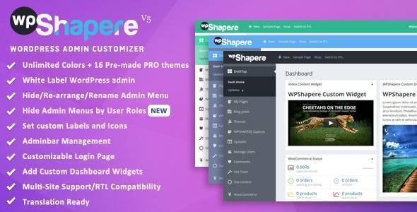 WPShapere v7.0.6 – WordPress Admin Theme (Updated)