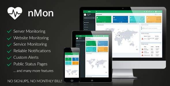 nMon  – Website, Service & Server Monitoring v1.12 Download | PHP