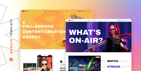 UpCreators – Website HTML Template for Digital Creators Download