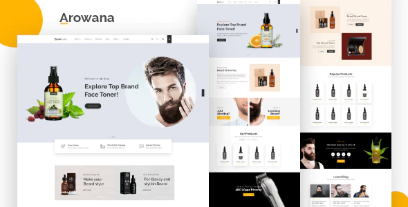 Arowana – Beard Oil & Barber Shop HTML Template Download