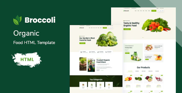 Broccoli – Organic Food eCommerce Bootstrap HTML Template Download