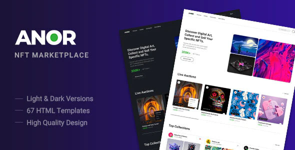 Anor – NFT Marketplace HTML Template Download