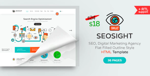 Seosight – Digital Marketing Agency HTML Template CSS Download