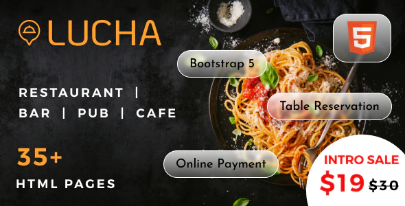 Lucha – Multipage Fast Food & Restaurant Html Template Free Download