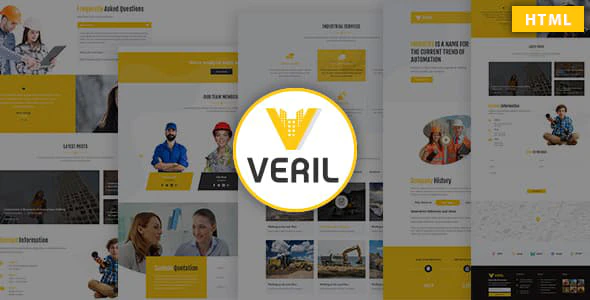 Veril industrial html template free download