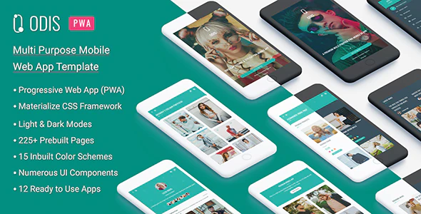 Odis Multi Purpose Mobile Web App Template PWA Download