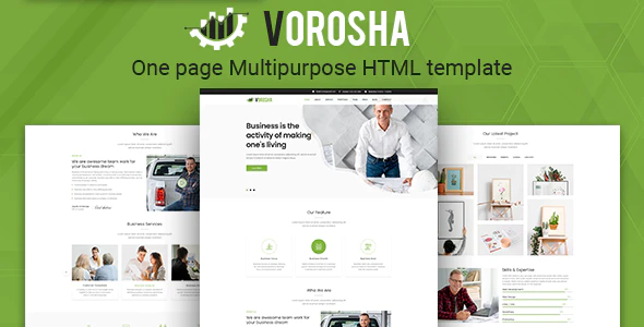 Vorosha – OnePage Multipurpose HTML Template Download