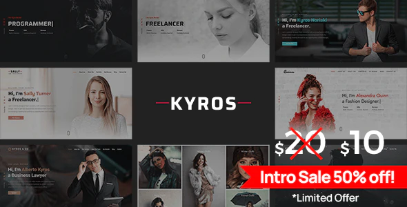 Kyros – Personal Portfolio CV Resume Template Free Download