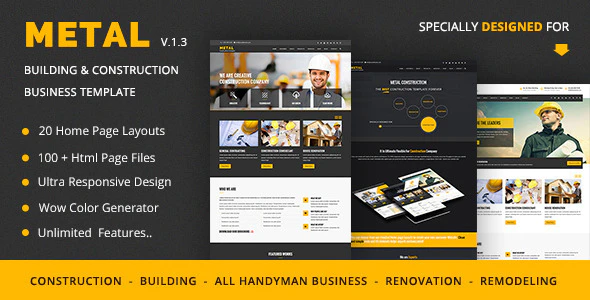 Metal construction business template