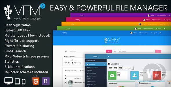 Veno File Manager v4.1.7 – Host and Share Files  | Php Scripts