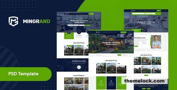 Mingrand v1.0 – Real Estate PSD Template Download