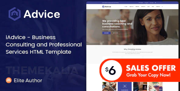 iAdvice – Business Consulting and Professional Services HTML Template Download