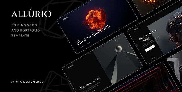 Allurio – Coming Soon and Portfolio Free HTML Template Download