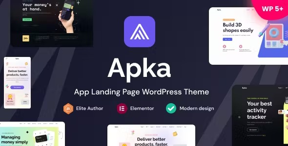 Apka – v1.06 Best App Landing Page | WordPress Theme