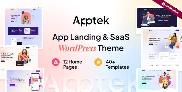 Apptek – App Landing & Saas WordPress Theme