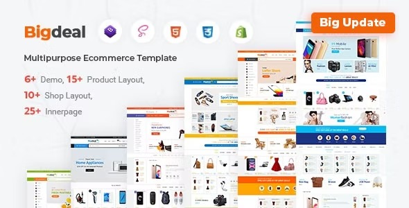 Bigdeal – eCommerce Bootstrap 4 & 5 HTML + Admin Template | Html Template (Updated)