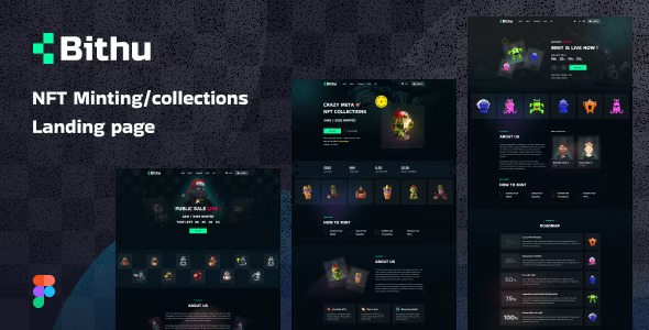 Bithu – v.1.4 – NFT Minting/Collection Landing Page Download | HTML Template