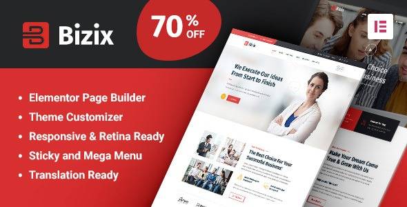 Bizix v2.1.2 – Corporate and Business WordPress Theme