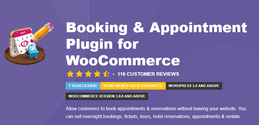 Booking and Appointment Plugin for WooCommerce