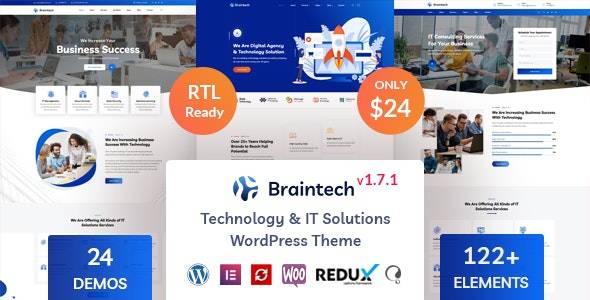 Braintech – v.2.4.6(Updated) – Technology & IT Solutions WordPress Theme