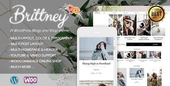 Brittney v.2.1.1 – A Responsive WordPress Blog and Shop Theme