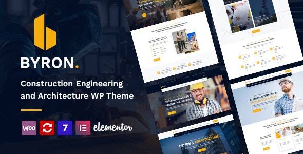 byron construction and engineering wordpress theme