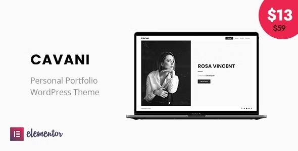 Cavani - Personal Portfolio WordPress Theme