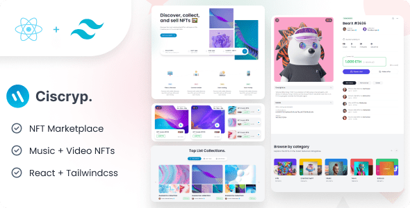 Ciscryp – NFT Marketplace React Template Download