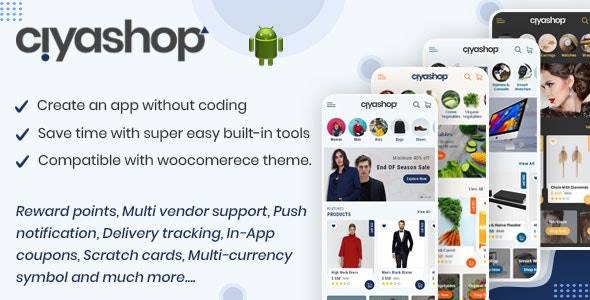 CiyaShop Android Application based on WooCommerce v5.14 