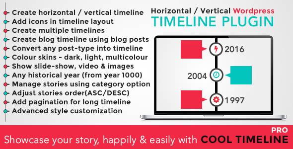 Cool Timeline Pro v4.6.1 – WordPress Timeline Plugin (Updated)