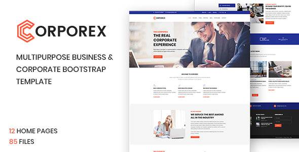 Corporex – Multipurpose Business & Corporate Bootstrap HTML Website Free Download