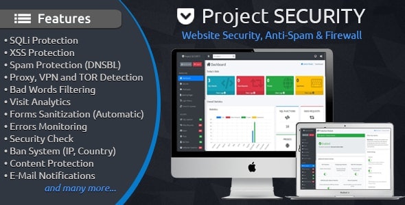 Project SECURITY v5.0.2 Website Security, Anti-Spam & Firewall |  Php Script