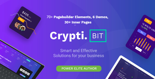 CryptiBIT – v1.4 Technology, Cryptocurrency, ICO IEO Landing Page | WordPress Theme