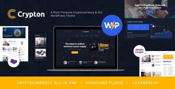 Crypton 1.7.4.1 – A Multi-Purpose Cryptocurrency WordPress Theme Download (Updated)