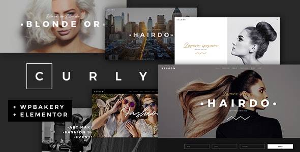 Curly A Stylish Theme for Hairdressers and Hair Salons Nulled Downlpoad