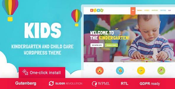 Kids v1.2.4 – Day Care & Kindergarten WordPress Theme for Children