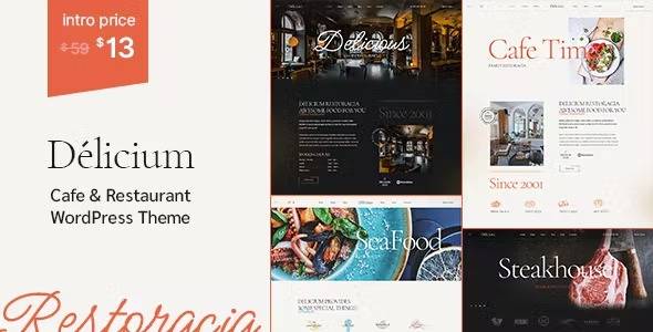 Delicium v1.2 – Restaurant & Cafe WordPress Theme Download